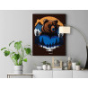 5 Медведь хозяин гор Животные Хищники Природа 80х100 Раскраска картина по номерам на холсте
