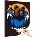 Медведь хозяин гор Животные Хищники Природа Раскраска картина по номерам на холсте