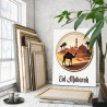 3 Ид мубарак плакат Мечеть Праздник Ислам Восток Религия Верблюд 100х125 Раскраска картина по номерам на холсте