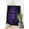 2 Фиолетовый неоновый лев / Животные 80х100 см Раскраска картина по номерам на холсте с неоновой краской