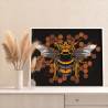 6 Пчела на сотах Животные Насекомые Интерьерная Раскраска картина по номерам на холсте