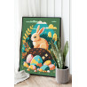 2 Пасхальный заяц Яйца Природа Животные Кролик Зайчик Пасха Для детей 60х80 Раскраска картина по номерам на холсте