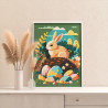 3 Пасхальный заяц Яйца Природа Животные Кролик Зайчик Пасха Для детей 60х80 Раскраска картина по номерам на холсте