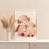 3 Розовые овечка с малышом Коллекция Cute animals Животные Для детей Детские Для девочек Для мальчиков Для малышей 60х80 Раскрас