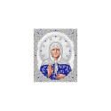 Святая Матрона в жемчуге и кристаллах Канва с рисунком для вышивки бисером Благовест