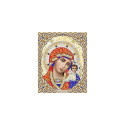 Святая Ольга в жемчуге и кристаллах Канва с рисунком для вышивки бисером Благовест