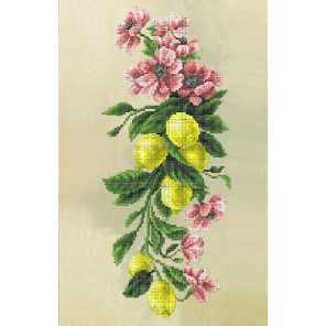  Лимоны Канва с рисунком для вышивки бисером Благовест К-3013