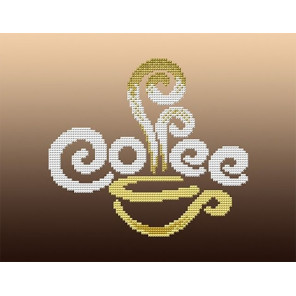  Coffee Канва с рисунком для вышивки бисером Благовест К-4044