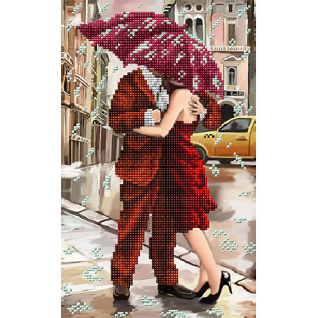  Романтическое свидание Канва с рисунком для вышивки бисером Благовест К-4050