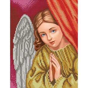  Твой Ангел Хранитель Канва с рисунком для вышивки бисером Благовест К-4056