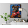 7 Портрет собаки боксера на ринге Животные Мем Спорт Смешная 100х125 Раскраска картина по номерам на холсте