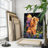 3 Лев с крыльями бабочки Животные Хищник Фэнтези Яркая Цветы 100х125 Раскраска картина по номерам на холсте
