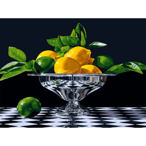  Ваза с лимонами Раскраска картина по номерам на холсте Белоснежка 1173-AS