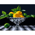 Ваза с лимонами Раскраска картина по номерам на холсте Белоснежка