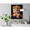 6 Маленький лев в короне Животные Львенок Король Яркая Стильная 80х100 Раскраска картина по номерам на холсте