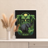 4 Слон в зеленых листьях Животные Природа Раскраска картина по номерам на холсте