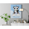 6 Панда единорог на радуге Постер для детей Животные Для малышей Детские Для девочек 75х100 Раскраска картина по номерам на холс
