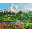 Альпийские луга Раскраска картина по номерам на холсте Белоснежка