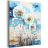 Одуванчики на ветру Цветы Природа Интерьерная Стильная 80х100 Раскраска картина по номерам на холсте