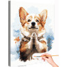  Милый щенок корги Собака Животные Раскраска картина по номерам на холсте AAAA-ST0407