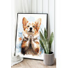  Милый щенок корги Собака Животные Раскраска картина по номерам на холсте AAAA-ST0407