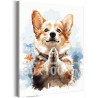 Милый щенок корги Собака Животные 80х100 Раскраска картина по номерам на холсте