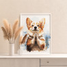  Милый щенок корги Собака Животные 80х100 Раскраска картина по номерам на холсте AAAA-ST0407-80x100