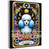Пудель в цветах Таро Животные Собаки Эзотерика Звездное небо Стильная 80х120 Раскраска картина по номерам на холсте