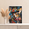  Винтажный портрет той терьера Животные Собаки Чихуахуа Ретро Стильная Интерьерная 80х100 Раскраска картина по номерам на холсте