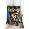  Винтажный портрет той терьера Животные Собаки Чихуахуа Ретро Стильная Интерьерная 100х125 Раскраска картина по номерам на холст