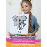 3 Слон каратист Животные Слоненок Спорт Для детей Детская Для девочек Для мальчиков Маленькая Раскраска картина по номерам на хо