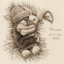 Малыш с зайчиком Набор для вышивания Vervaco