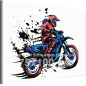 Женщина на мотоцикле Мотокросс Девушка Спорт Люди 75х100 Раскраска картина по номерам на холсте