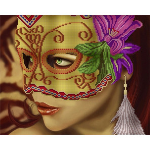  Незнакомка в маске Канва с рисунком для вышивки бисером Вышиваем бисером ПР25