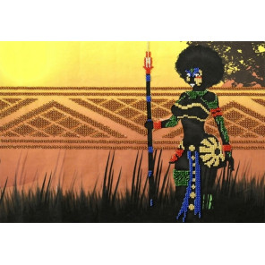  Африканка Канва с рисунком для вышивки бисером Вышиваем бисером ПР29
