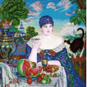Купчиха (Б. Кустодиев) Рисунок на ткани Канва с рисунком для вышивки бисером Конек