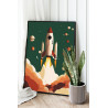 2 Запуск ракеты Космос Планеты Небо Шаттл Для детей Детская Для мальчиков Раскраска картина по номерам на холсте
