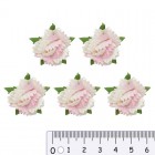 Бело-розовые Цветы гвоздики для скрапбукинга, кардмейкинга Scrapberry's