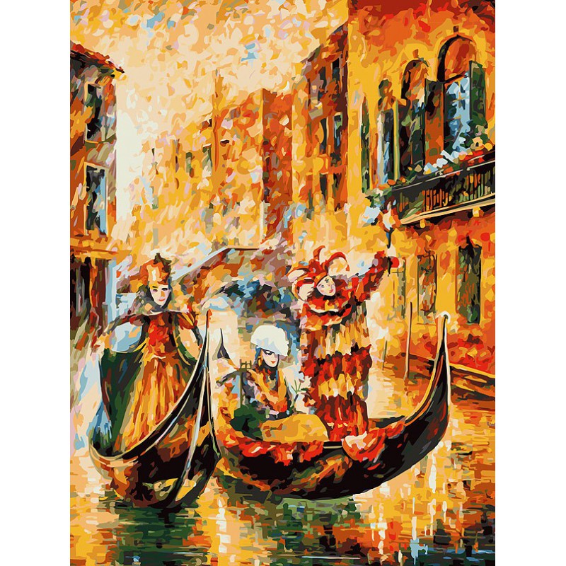 Раскраска по номерам Венецианская гондола картина 30х40 см на холсте  Белоснежка купить в интернет магазине 187-AS в Краснодаре , цена, отзывы,  фото
