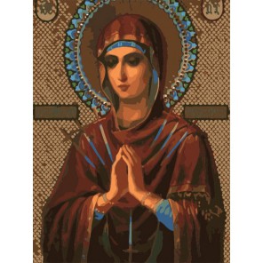 Богородица Семистрельная Раскраска картина по номерам акриловыми красками на холсте Menglei