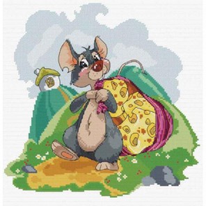 Мышка с сыром Набор для вышивания Белоснежка