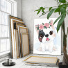 3 Бульдог с розами и бабочкой Коллекция Cute puppy Собака Пес Щенок Животные Для детей Детские Для девочек Для мальчиков 100х125
