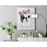 6 Бульдог с розами и бабочкой Коллекция Cute puppy Собака Пес Щенок Животные Для детей Детские Для девочек Для мальчиков 80х100 