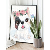 3 Бульдог с розами и бабочкой Коллекция Cute puppy Собака Пес Щенок Животные Для детей Детские Для девочек Для мальчиков Раскрас