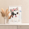 5 Бульдог с розами и бабочкой Коллекция Cute puppy Собака Пес Щенок Животные Для детей Детские Для девочек Для мальчиков Раскрас