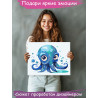 2 Маленький осьминог Морские животные Для детей Детская Раскраска картина по номерам на холсте
