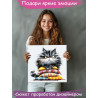 2 Недовольный кот на подушках Животные Кошки Котики Мем Смешная Для детей Детская Раскраска картина по номерам на холсте