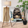 5 Кот на подушках Животные Кошки Котики Мем Смешная Для детей Детская 80х80 Раскраска картина по номерам на холсте