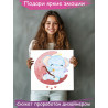 2 Влюбленный слоник на розовом месяце Коллекция Cute love Сердце Любовь Романтика Слоненок Животные Для детей Детские Для девоче