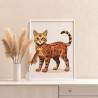 4 Бенгальская кошка Животные Котята Коты Для детей Детская Для мальчика Для девочки Легкая Раскраска картина по номерам на холст